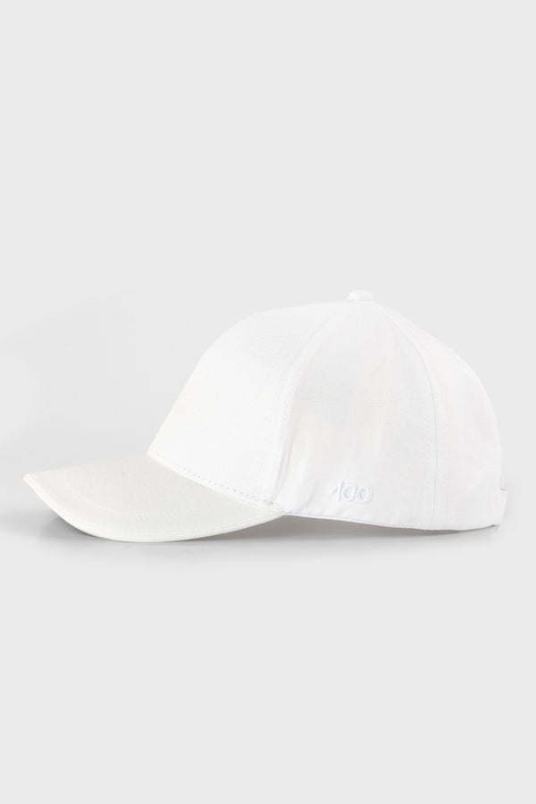 The 100 Cap in Plain White Linen