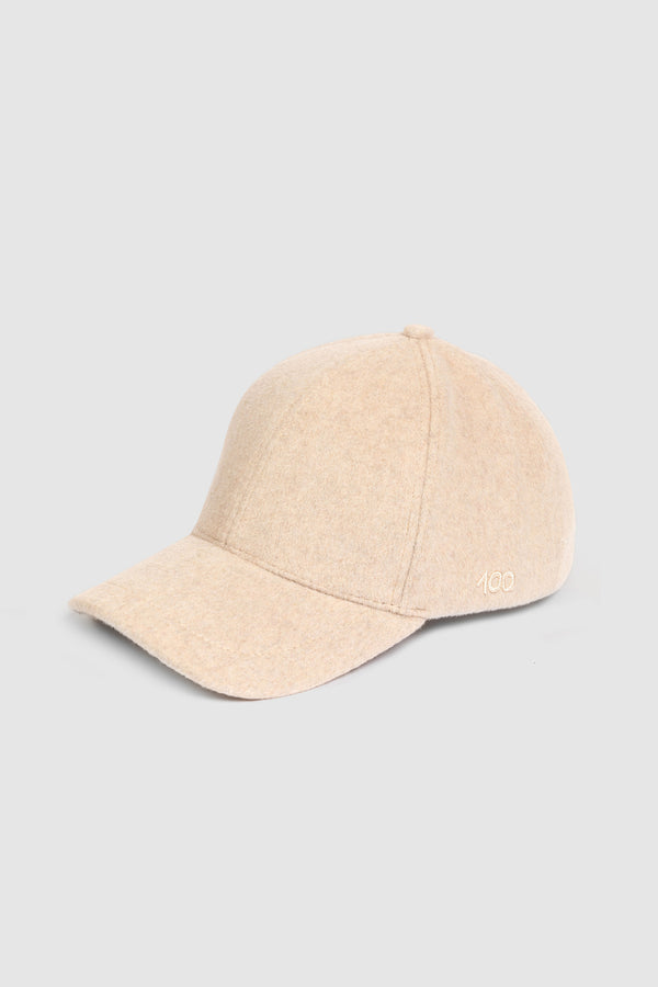 The 100 Cap in Beige Cashmere