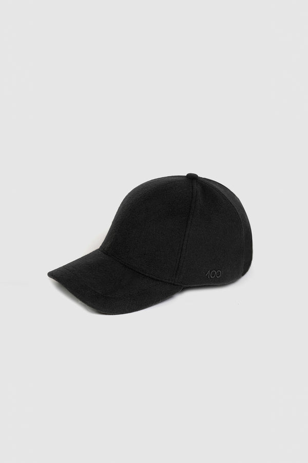 The 100 Cap in Black Cashmere