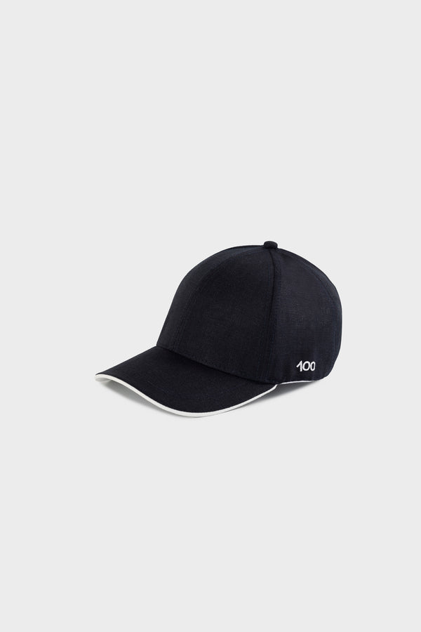 The Kid 100 Cap in Navy Linen