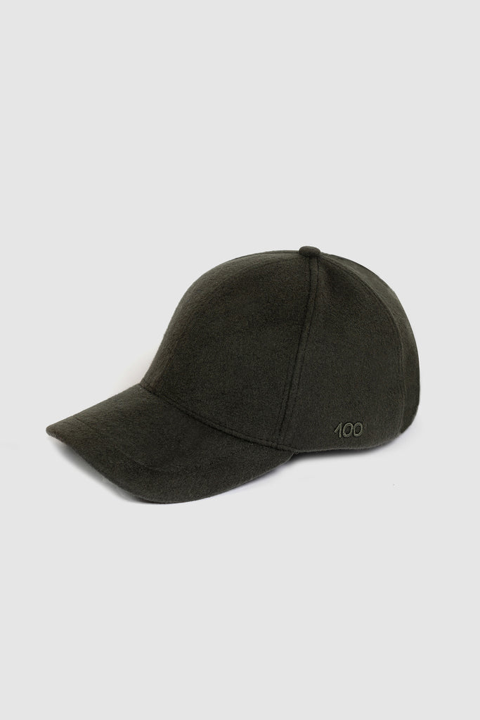 The 100 Cap in Olive Cashmere