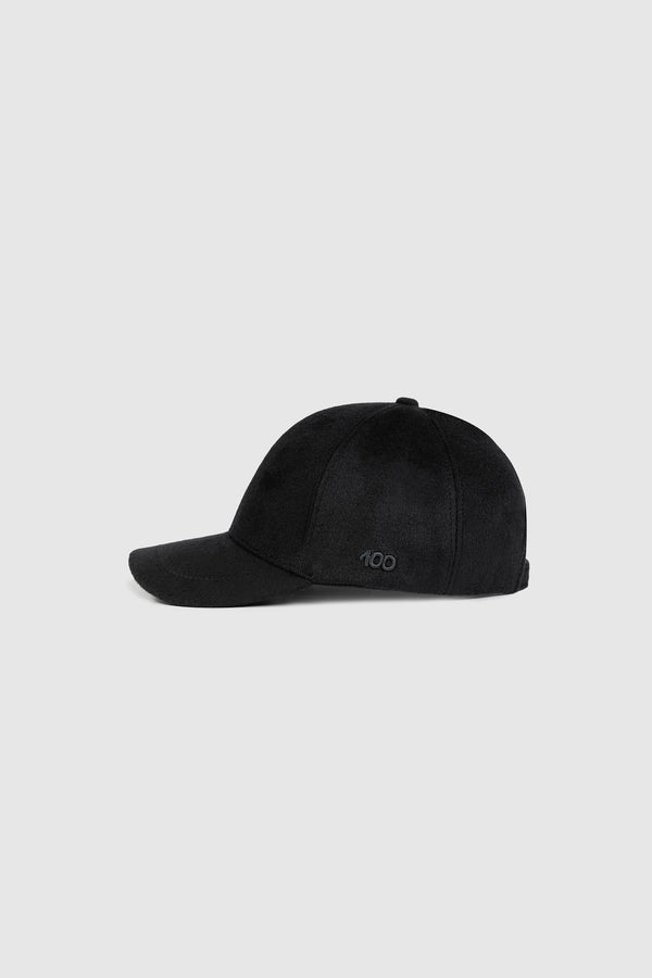 The Kid 100 Cap in Black Cashmere