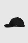 The 100 Cap in Plain Black Cotton