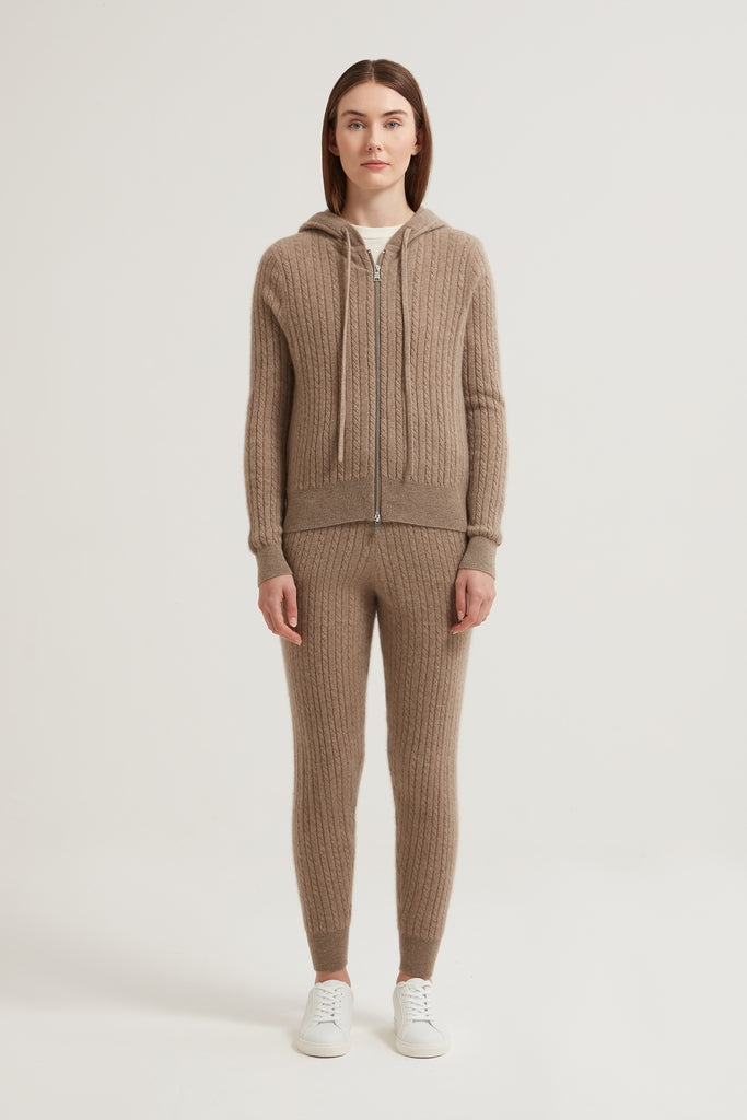 Ariane Cable Cashmere Hoodie
