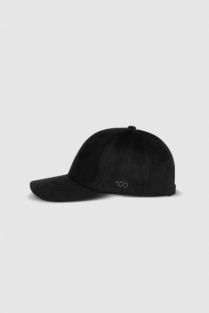 The 100 Cap in Black Cashmere
