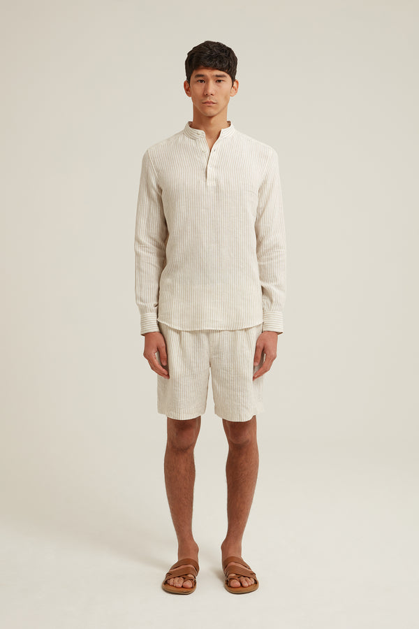 Gene Striped Linen Shirt