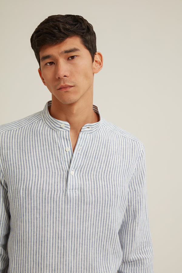 Gene Striped Linen Shirt