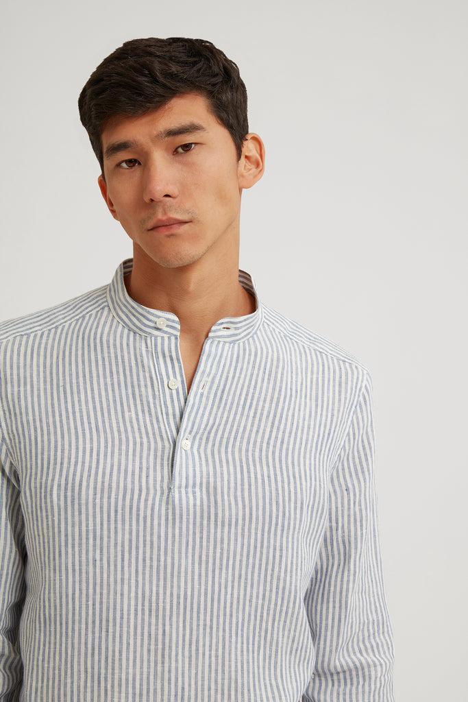 Gene Striped Linen Shirt