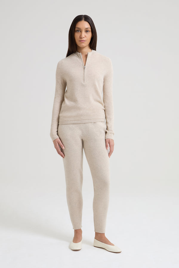 Gigi Zip Up Cashmere Jumper
