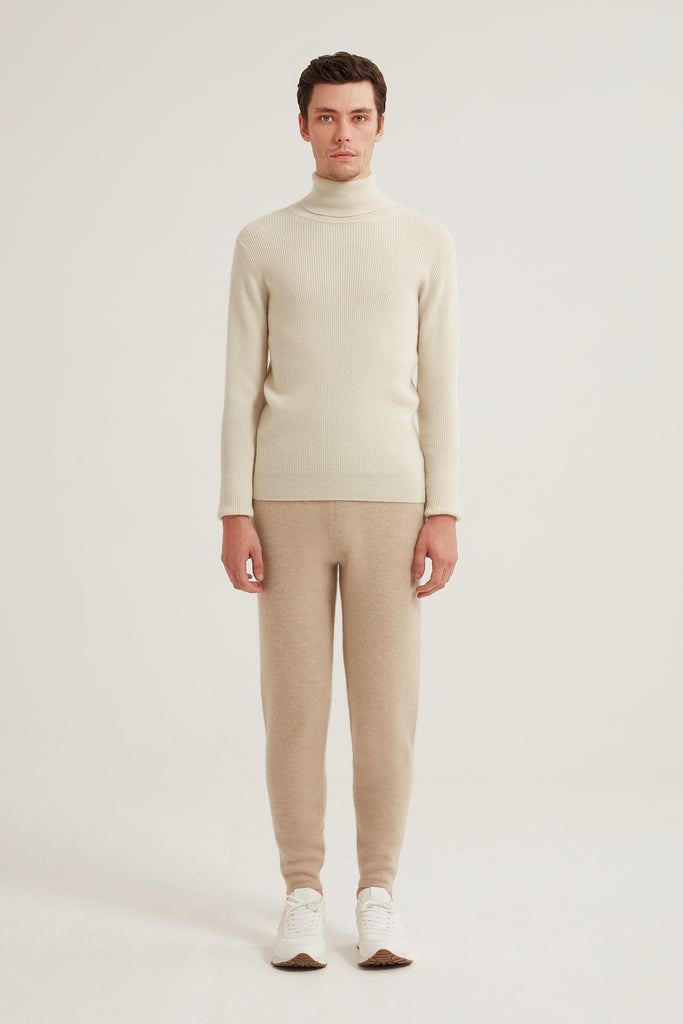 Jake Ribbed Cashmere Roll Neck