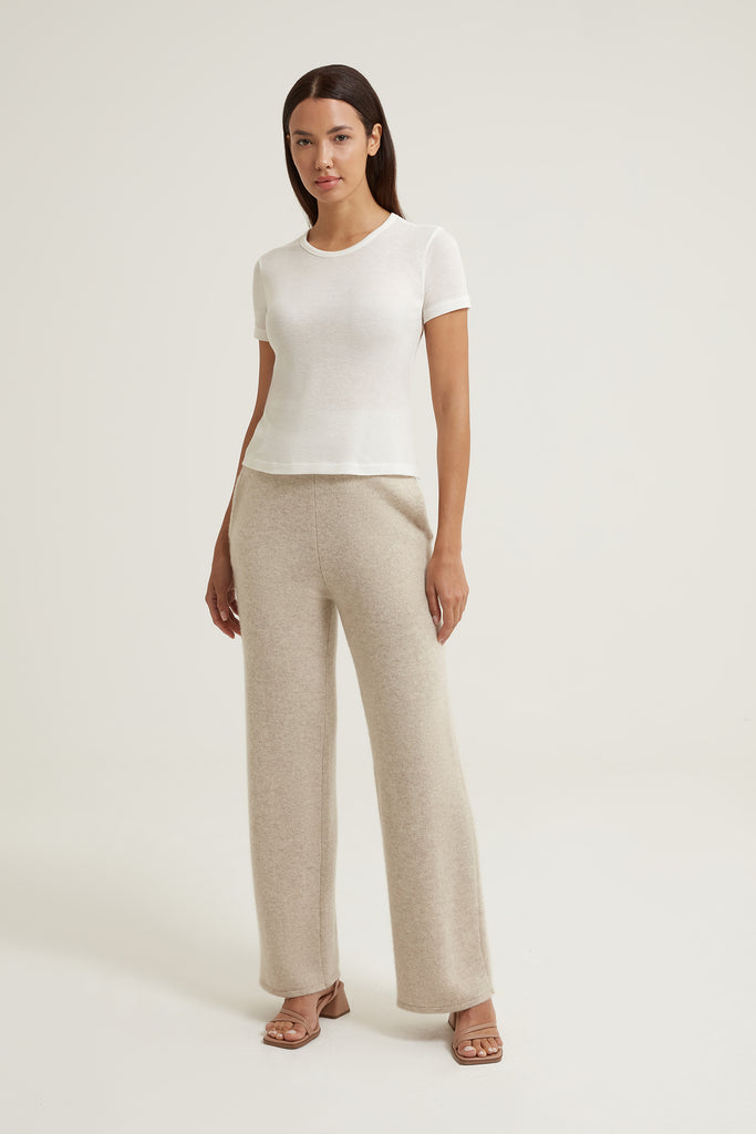 Freyane Wide Leg Cashmere Trouser