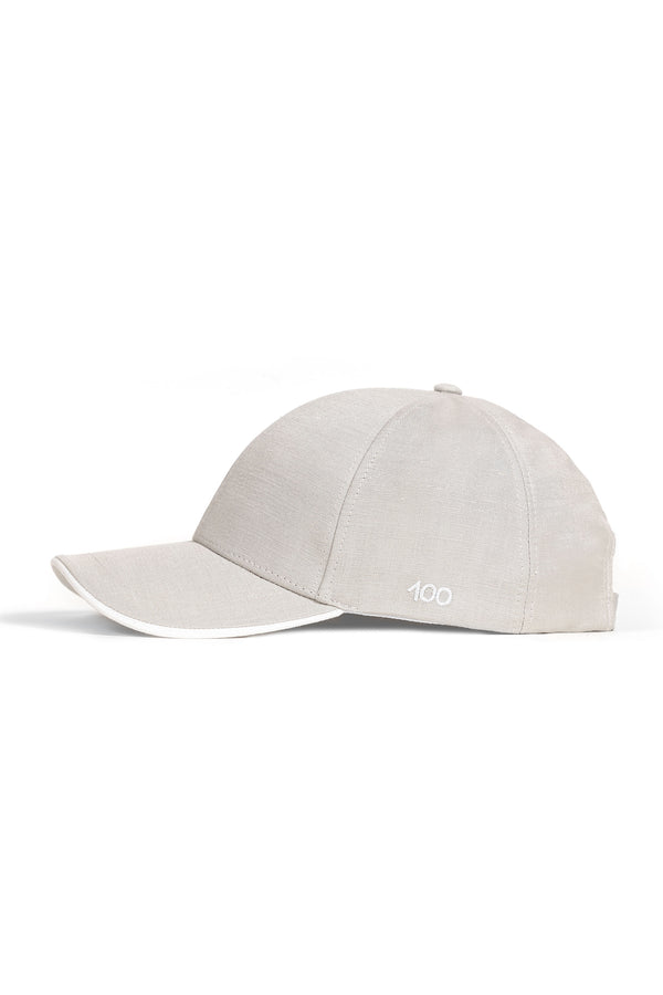 The 100 Cap in Grey Linen