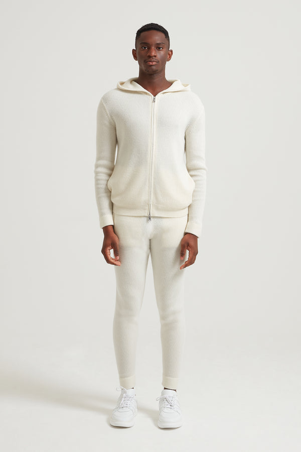 Felis Ribbed Cashmere Hoodie