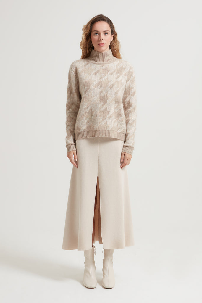 Norma Houndstooth Cashmere Jumper